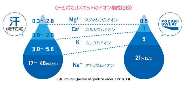 ポカリのミネラルの構成要素