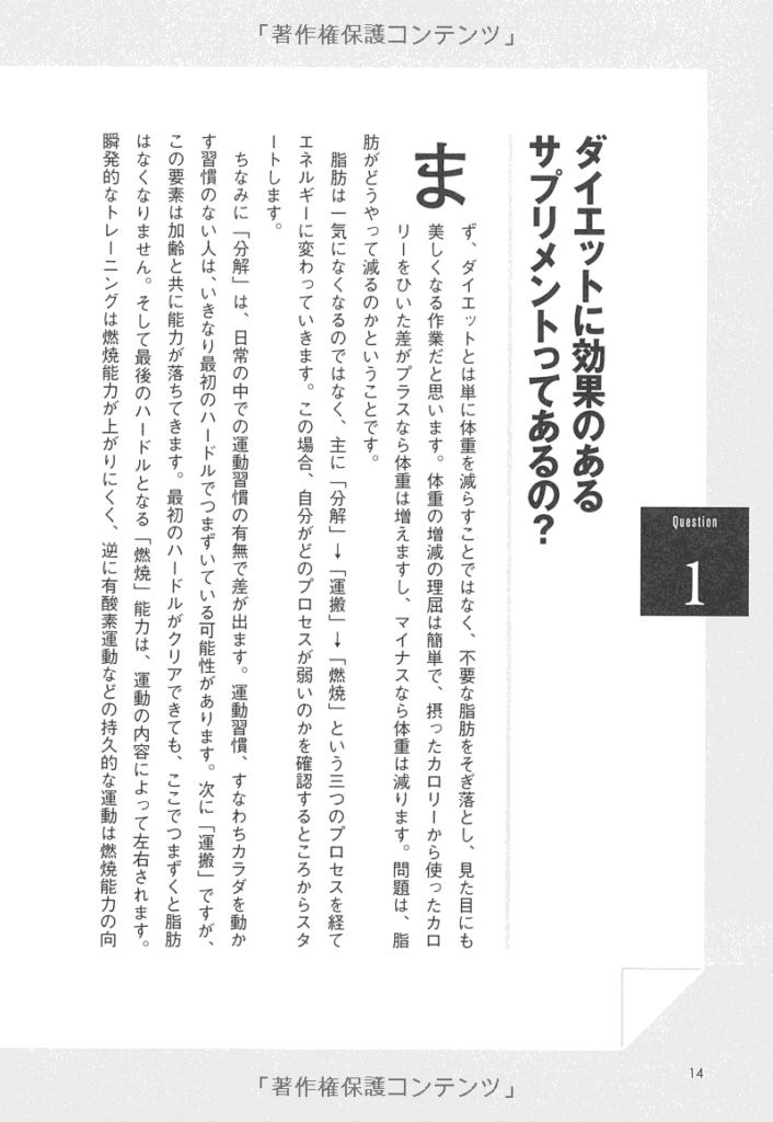 サプリメントまるわかり大辞典 ページ例